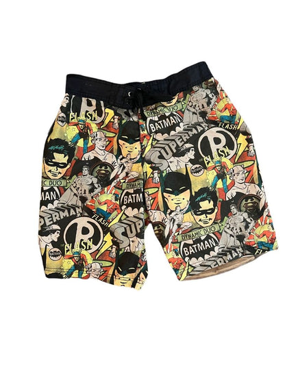 Small DC Comics Batman Super Hero Lined Swimming Trunks Board Shorts