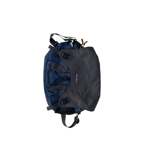 Eddie Bauer Blue Gray Over The shoulder Travel Bag Laptop Computer Bag Rain Flap
