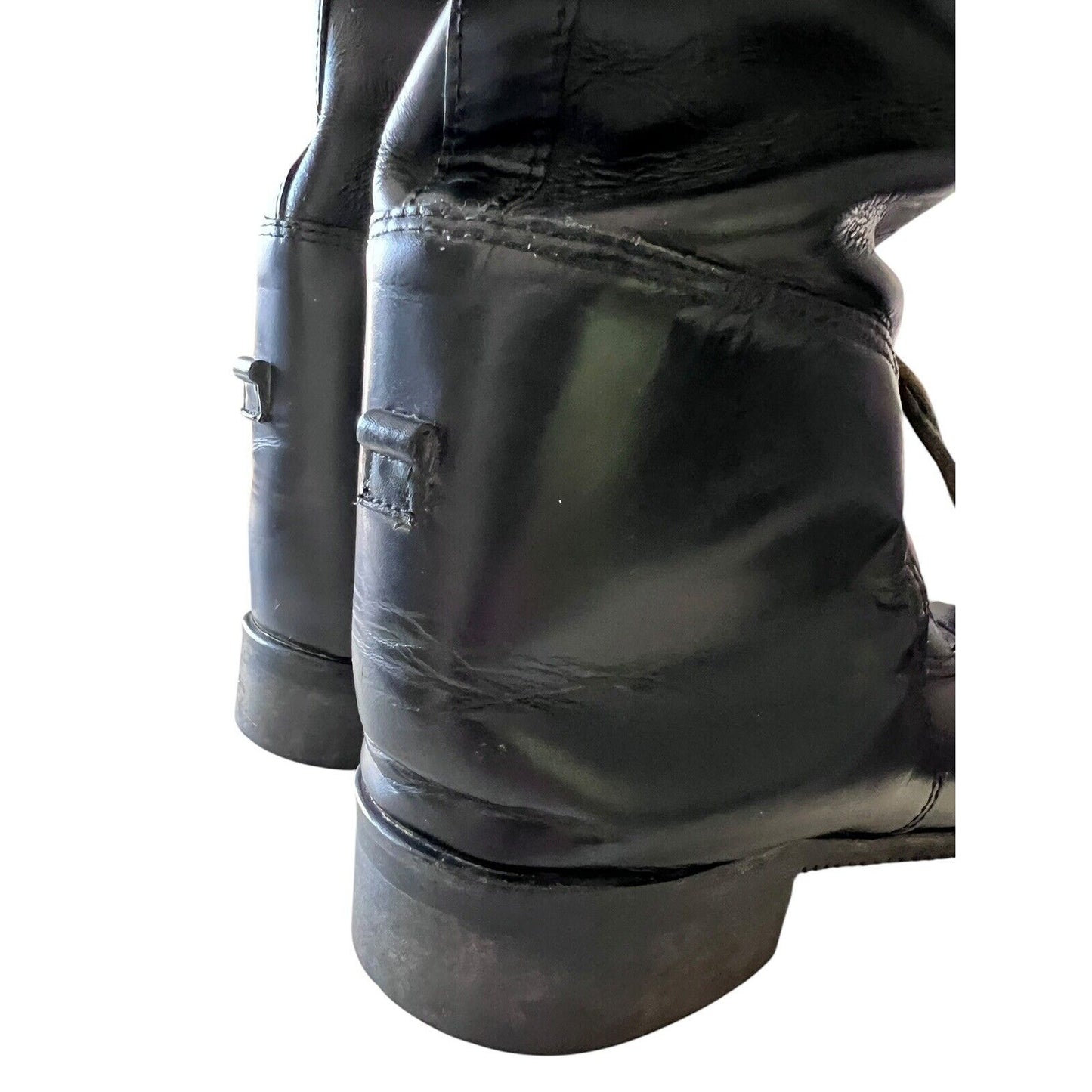 Amazonas Black Leather Lace Pull On Equestrian Riding Boots Size 7 R