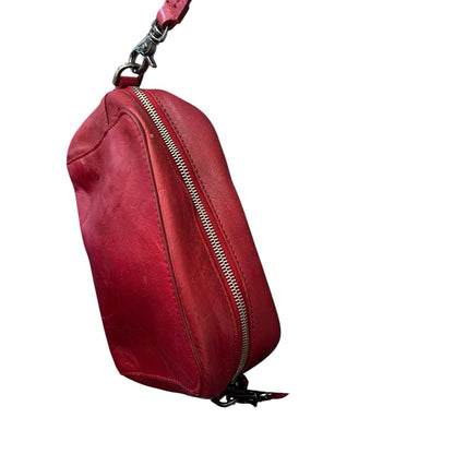 Velez Leather Handbag Crossbody Red Tassels Adjustable Strap