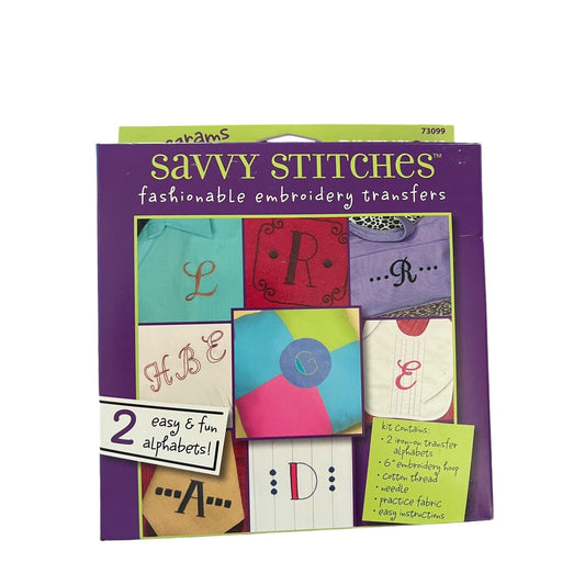 Dimensions Savvy Stitches Embroidery Transfers Monograms Sewing Craft NEW