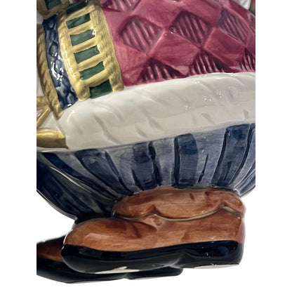 Fitz and Floyd Santa Claus St Nick Home Fragrance Ceramic Candle Holder Holiday