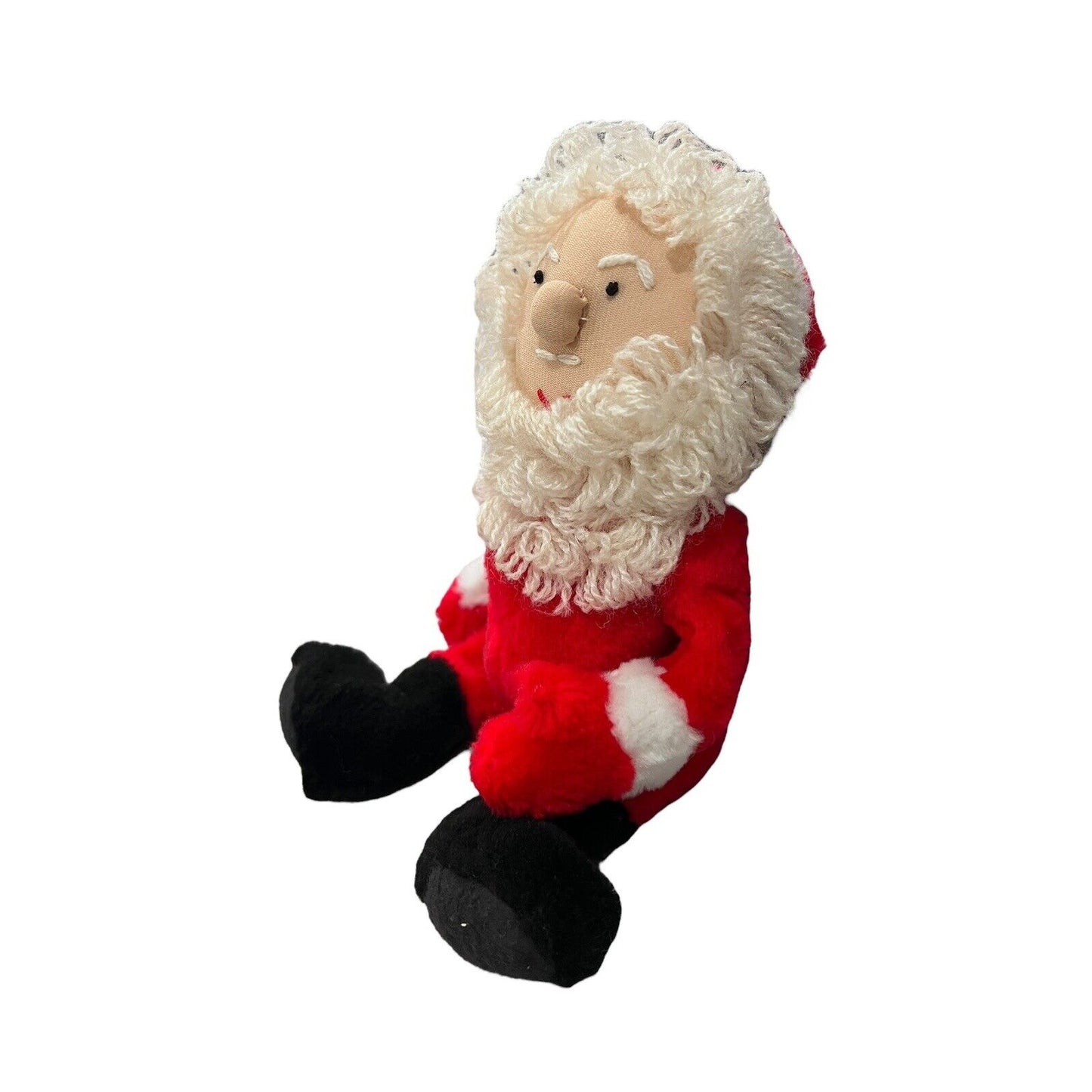 Vintage Santa Claus Plush Doll Yarn Hair Beard Christmas B J Toy Co Pennsylvania