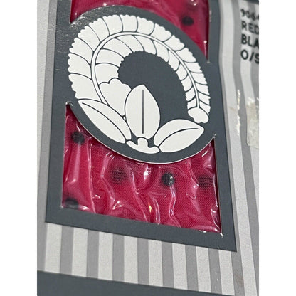 Lady Manhattan Fashion Knee Hi Hosiery Red Black Polka Dot NOS