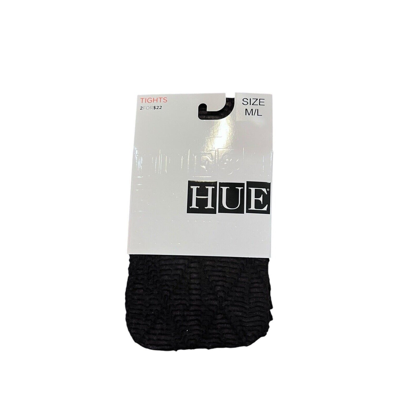 NWT HUE Birdseye Diamond Tights Size M/L Black - Control Top