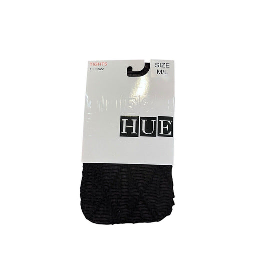 NWT HUE Birdseye Diamond Tights Size M/L Black - Control Top