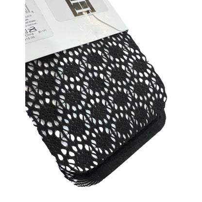 NWT HUE Circle Net Tights Size M/L Black Goth