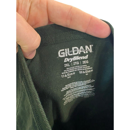 Size 2XL Gildan Michigan State Spartans T Shirt Short Sleeve Green White Tee