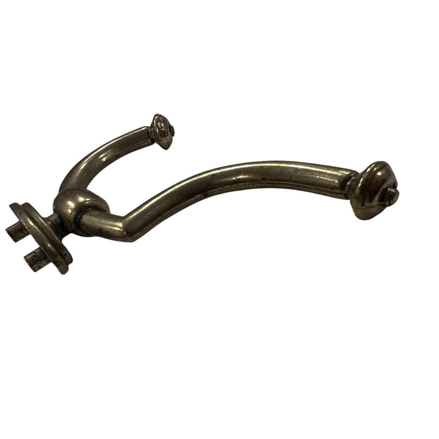 Set of 2 Vintage Brass Double Wall Hooks Robe Towel Door Wall Mount