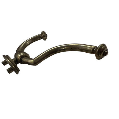 Set of 2 Vintage Brass Double Wall Hooks Robe Towel Door Wall Mount