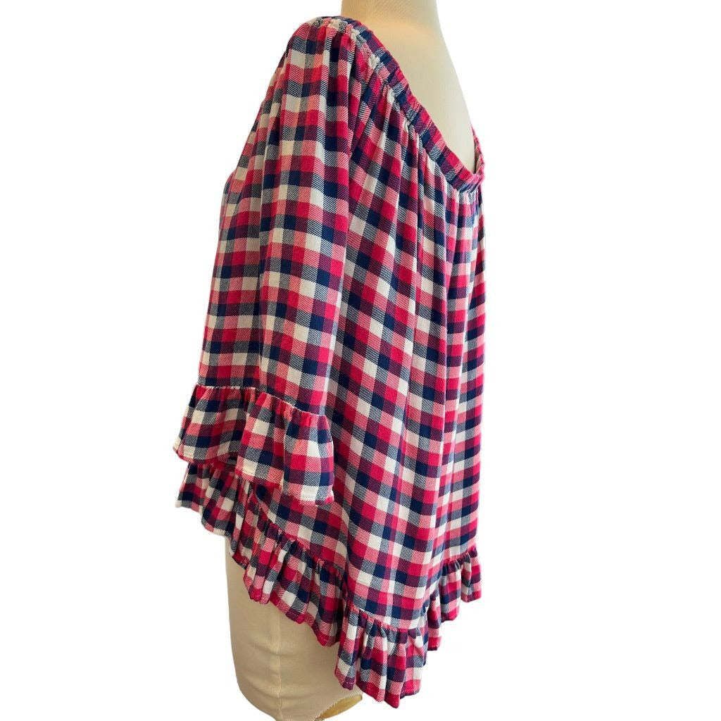 Large Jane And Delancey Checked Off Shoulder Blouse