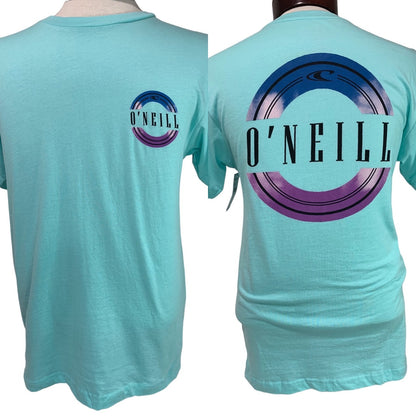 Small O'Neill Aqua Tshirt Standard Fit Brackets New Mens