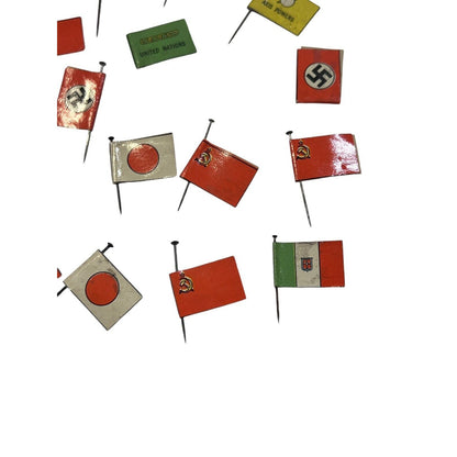 WW2 Nations At War Game Flag Games Counters Lot Vintage 23 Pieces