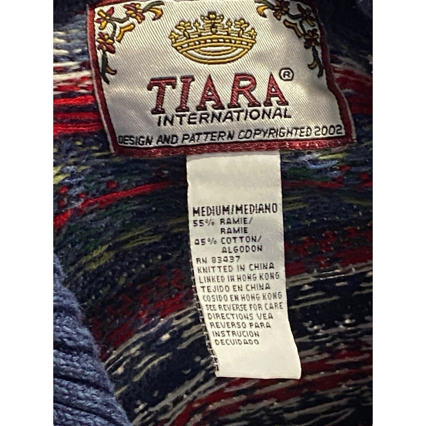 Tiara International Women's Vintage Holiday Winter Cardigan Sweater Size M