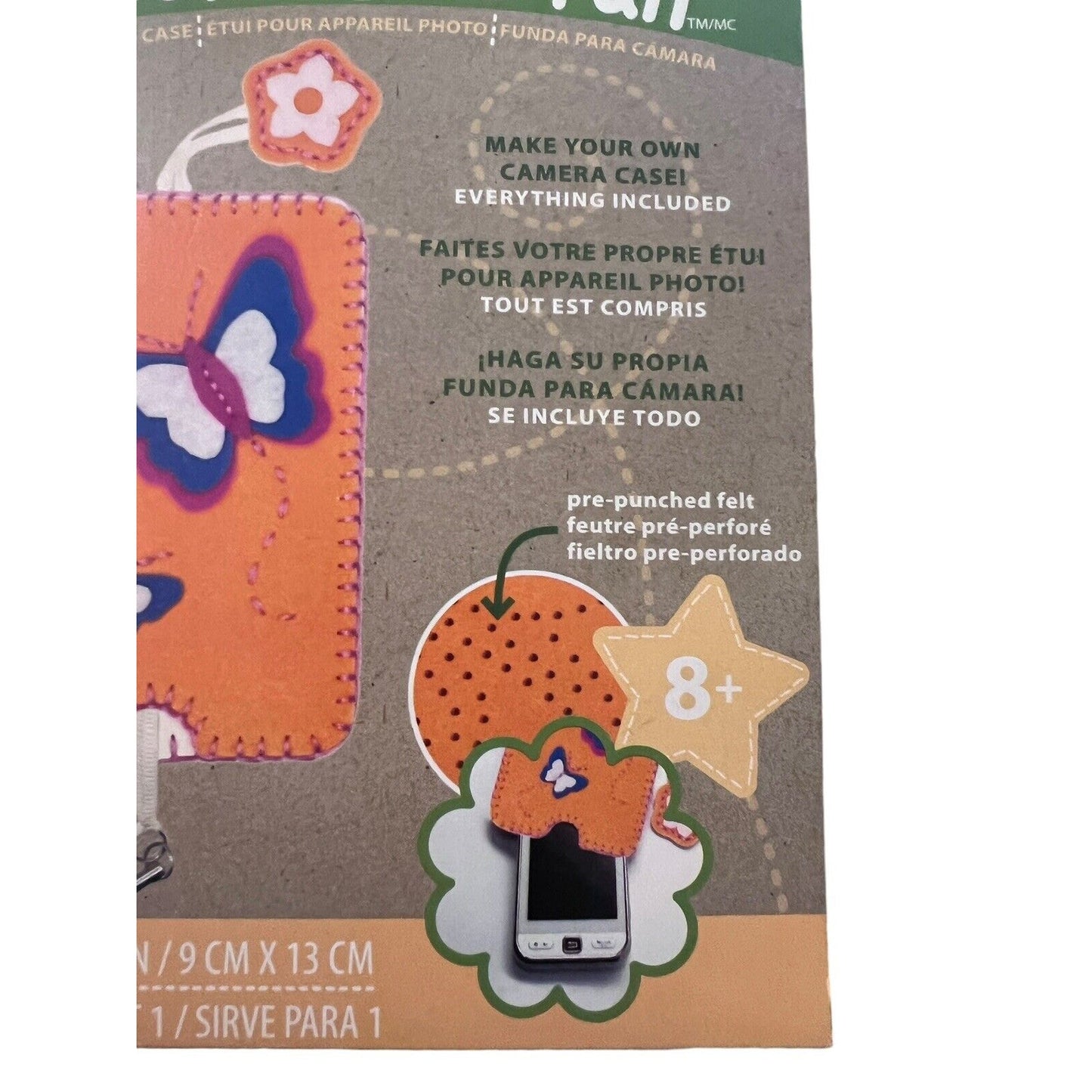 Dimensions Feltwork Fun Phone Case Cover Felt Embroidery Kit Kid Craft Butterfly