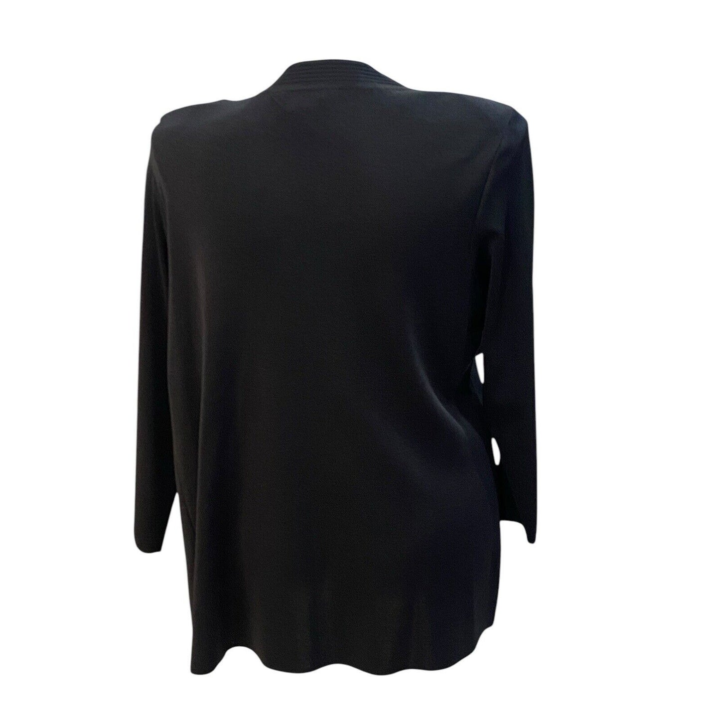 Size XL Exclusively Misook Gray Solid Open Front Sweater Cardigan 4 Pocket