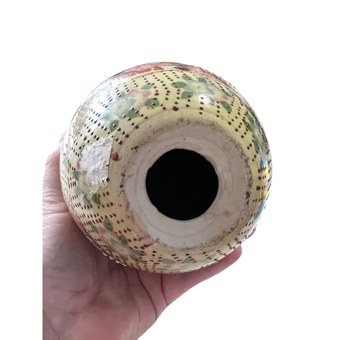 VTG Japanese Porcelain Hand Painted Egg Geisha Flowers Oriental 6 3/4” Tall