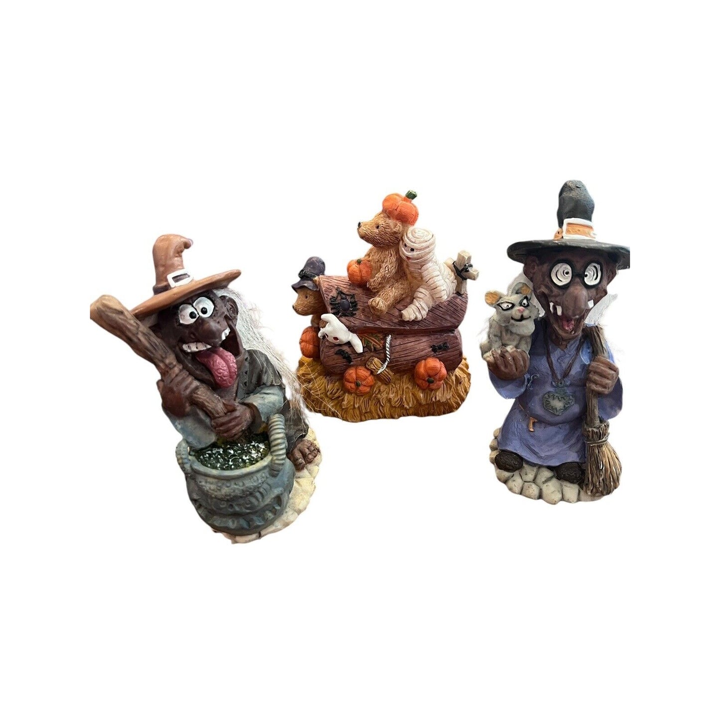 K's Collection Halloween Indoor Decor Witch Figurine Set Trick or Treat Costumes