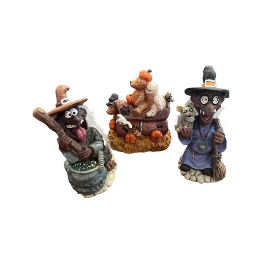 K's Collection Halloween Indoor Decor Witch Figurine Set Trick or Treat Costumes