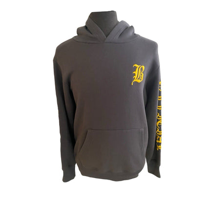 Large Be Original Rare Official y2k Style Gray Embroidered Hoodie