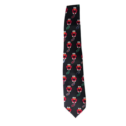 Elmo Sesame Street Silk 58” Neck Tie Multicolor Black