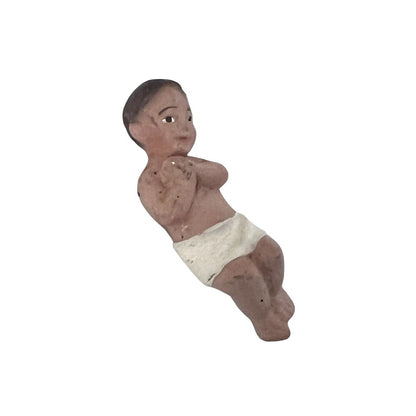 Vintage Molded Plastic Baby Jesus Made in Italy Manger Stamped Italy 100/2C