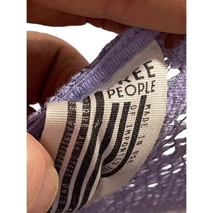 Size Small Free People Holy Mountain Lilac Open Knit Crochet Dress Lined