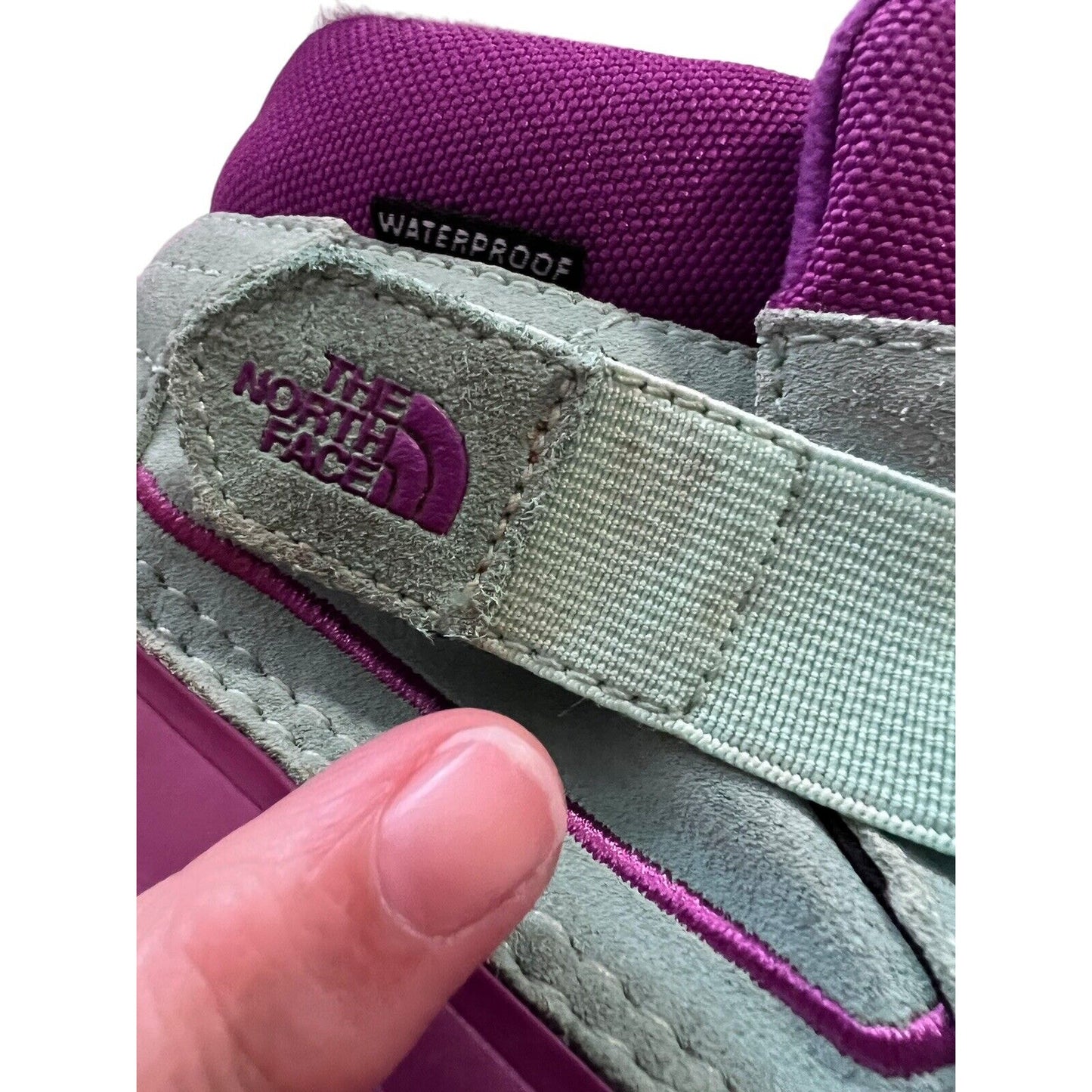 The North Face Toddler Alpenglow Snow Boots Purple Teal Waterproof Size 9