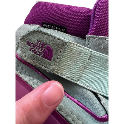The North Face Toddler Alpenglow Snow Boots Purple Teal Waterproof Size 9