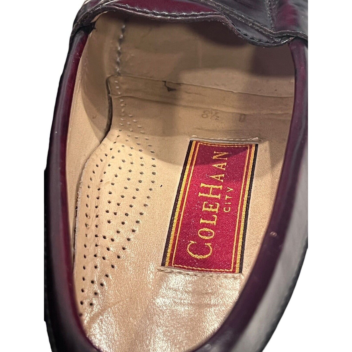 Cole Haan Burgundy Leather Slip-On Tassel Loafers Size 8.5 Classic Preppy