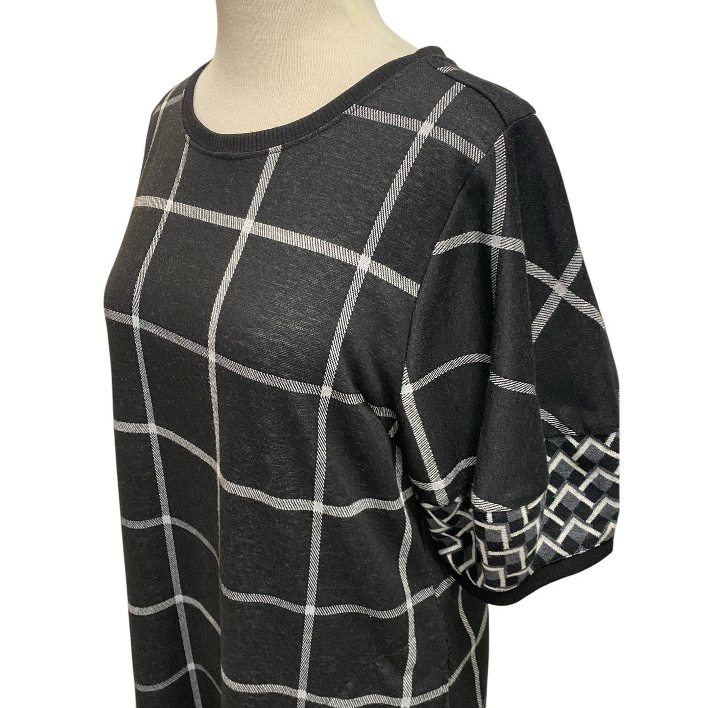 Uncle Frank Sweater Dress Size Small Windowpane Check Anthropologie