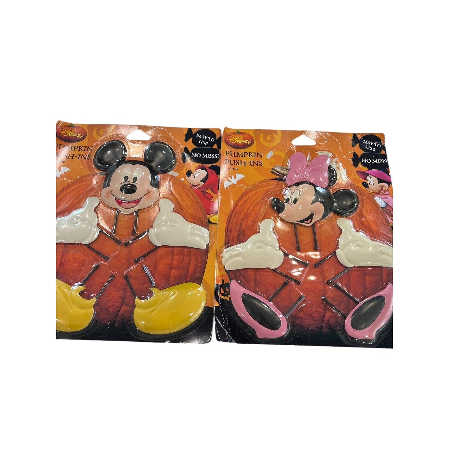 Disney Mickey & Minnie Mouse Pumpkin Push In Halloween Decoration Carving