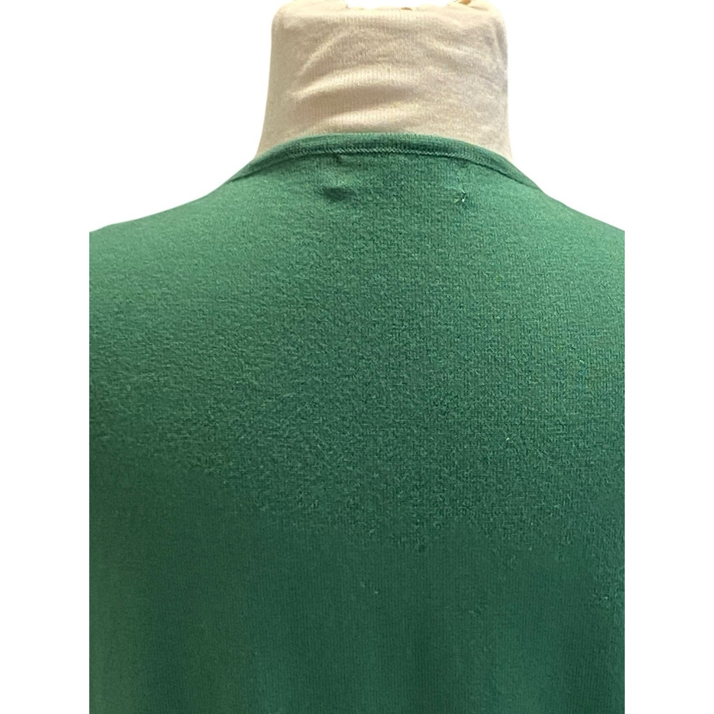 Size 2 Green ABC Fashion 3/4 Sleeve Sweater Rhinestone Bling Zipper Preppy Sassy