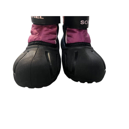 Size 1 Youth Sorel Flurry Boots Pink Purple NY1810-589 Insulated Winter Snow