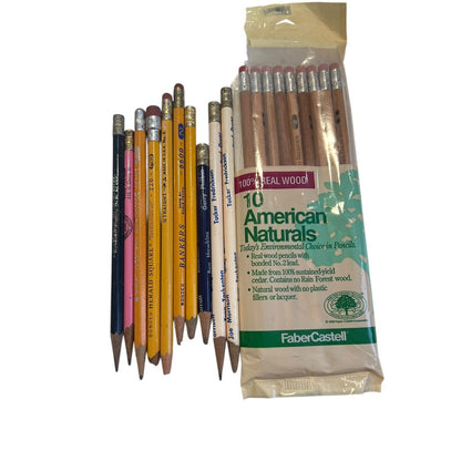 Vintage Pencil Lot of 19 Mallard Eagle Faber General Football Ad Made in USA