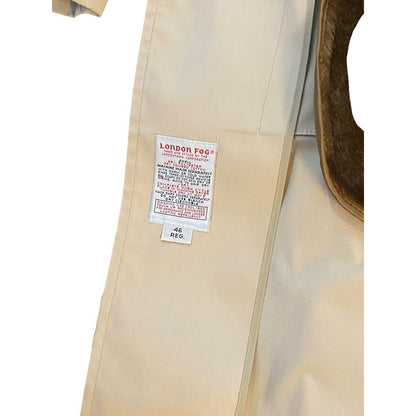 London Fog Mens Main Coats Overcoat 46R 2XL Beige Tan Trench Coat Jacket USA