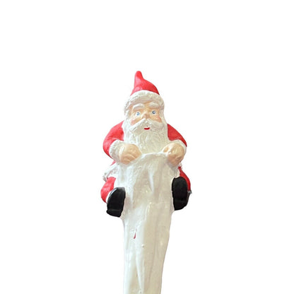 Santa Claus Icicle Resin Painted Christmas Ornament Holiday Cute Whimsical