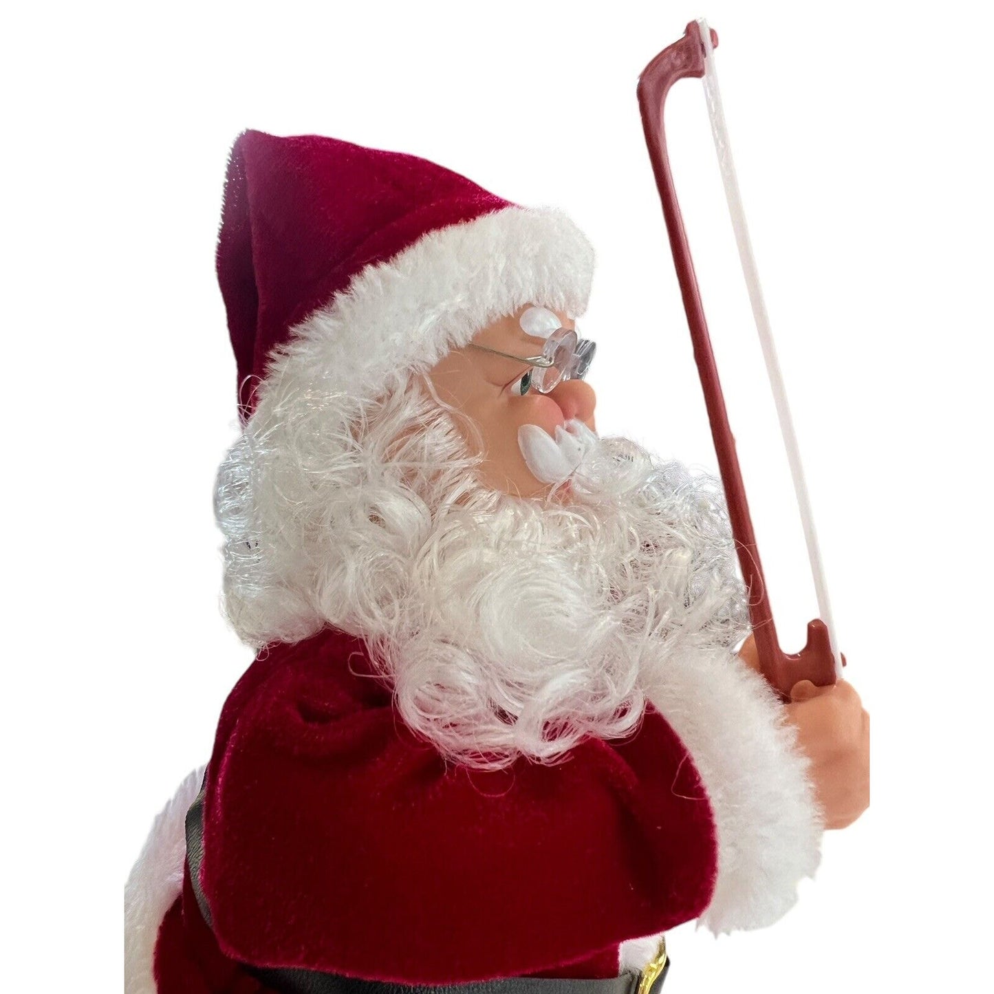 Vintage Animated Santa With Violin Santa Suit Does Not Work 11”