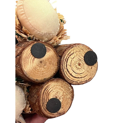 Scarecrow Table Top Decor Pumpkin Patch Pond Fishing Halloween Figure