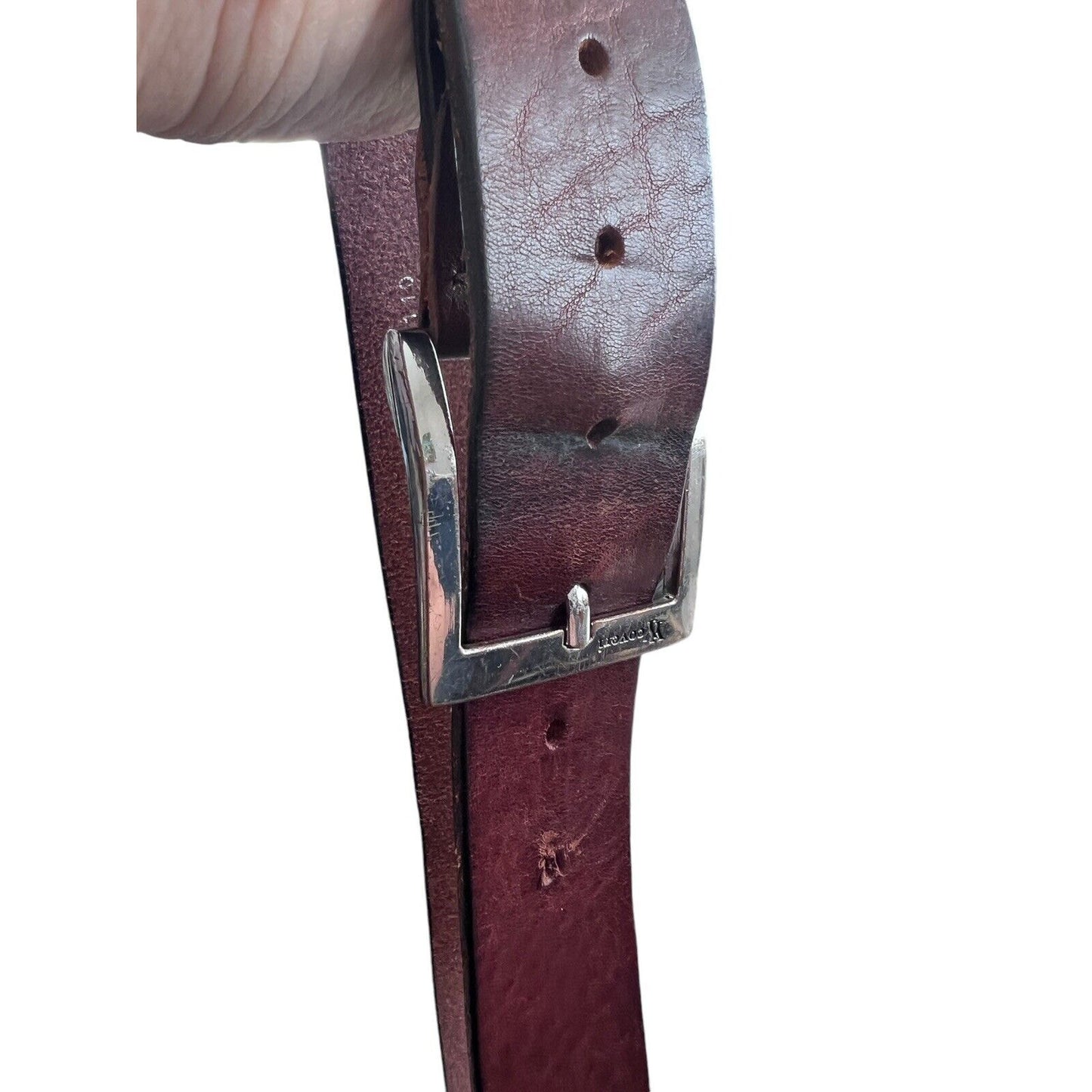 39 YY Coveri Brown Casual Real Leather 1.5” Wide Belt Made in Italy