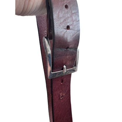 39 YY Coveri Brown Casual Real Leather 1.5” Wide Belt Made in Italy