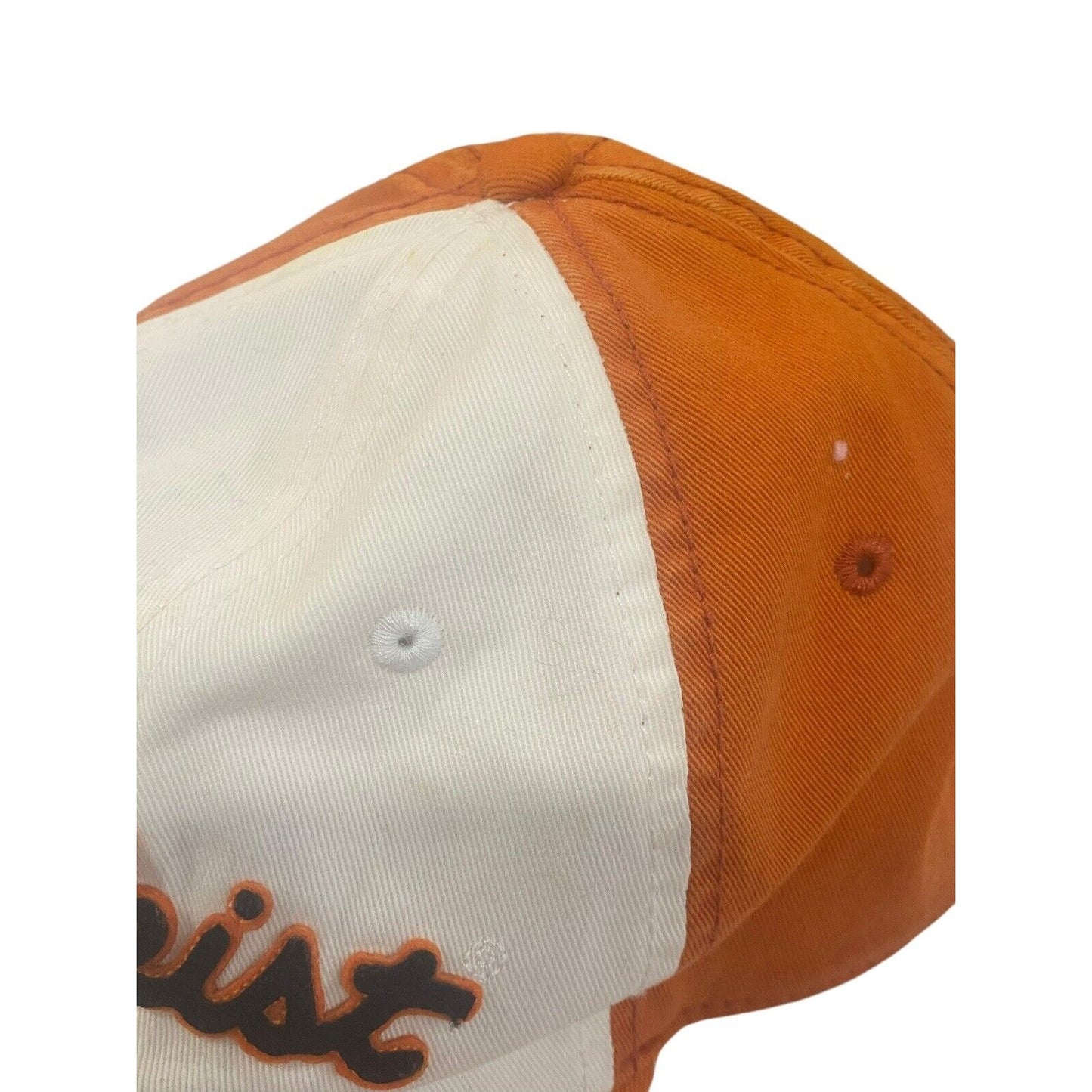 Titleist A-Flex Orange Script 1935 Adult L/XL Hat Cap White Blue Orange