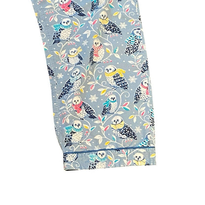 Size Large Nick & Nora Snowy Owl Snow Scarves Scarf Flannel Pajama Set Pjs