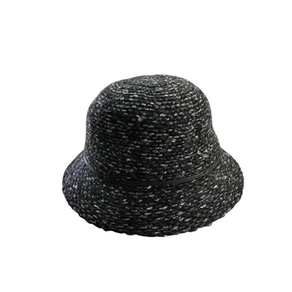 Women's Black Gray Cloche Hat Indigo Soul One Size EUC