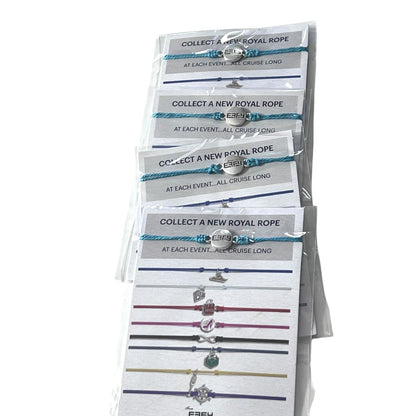 EFFY Royal Rope Bracelet Charm Royal Caribbean LOT Of 4 Teal