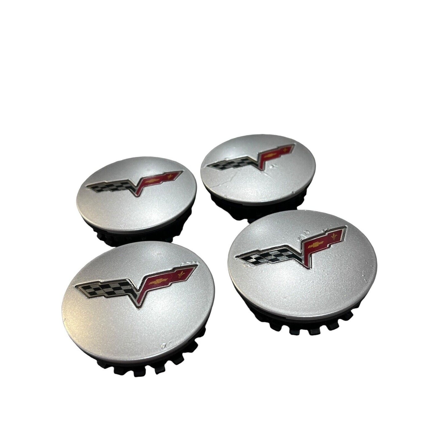 2008-2013 Chevy Corvette Silver Center Caps OEM GM 9595010 Set of 4
