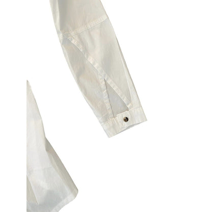 Size XS XCVI White Button Top Shirt White Victorian Steampunk Fitted Medieval