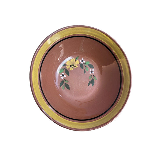 Vintage Stangl Pottery Yellow Flower Vegetable Serving Bowl 8 1/2" Craft Mosaic