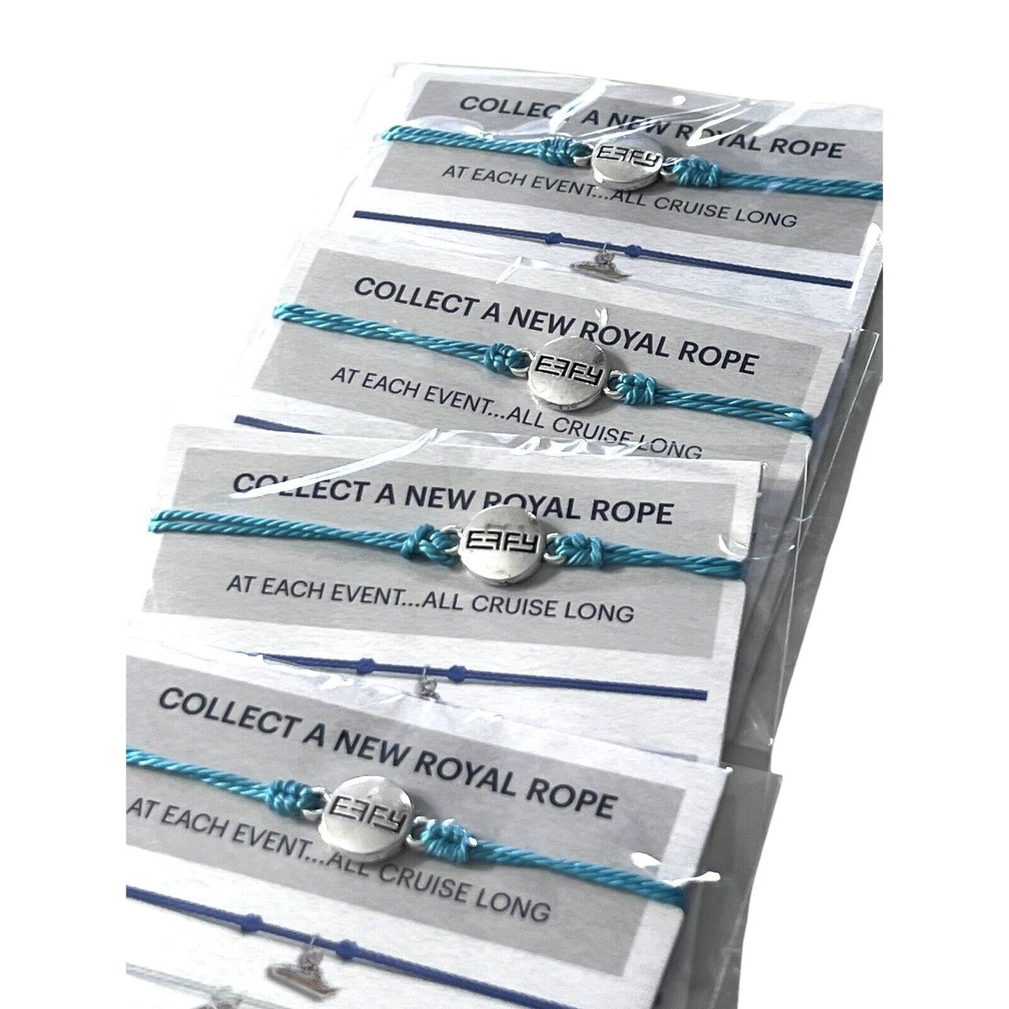 EFFY Royal Rope Bracelet Charm Royal Caribbean LOT Of 4 Teal