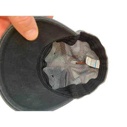 Columbia PFG Baseball Cap FlexFit American Flag Fish Black Gray L/XL Weathered